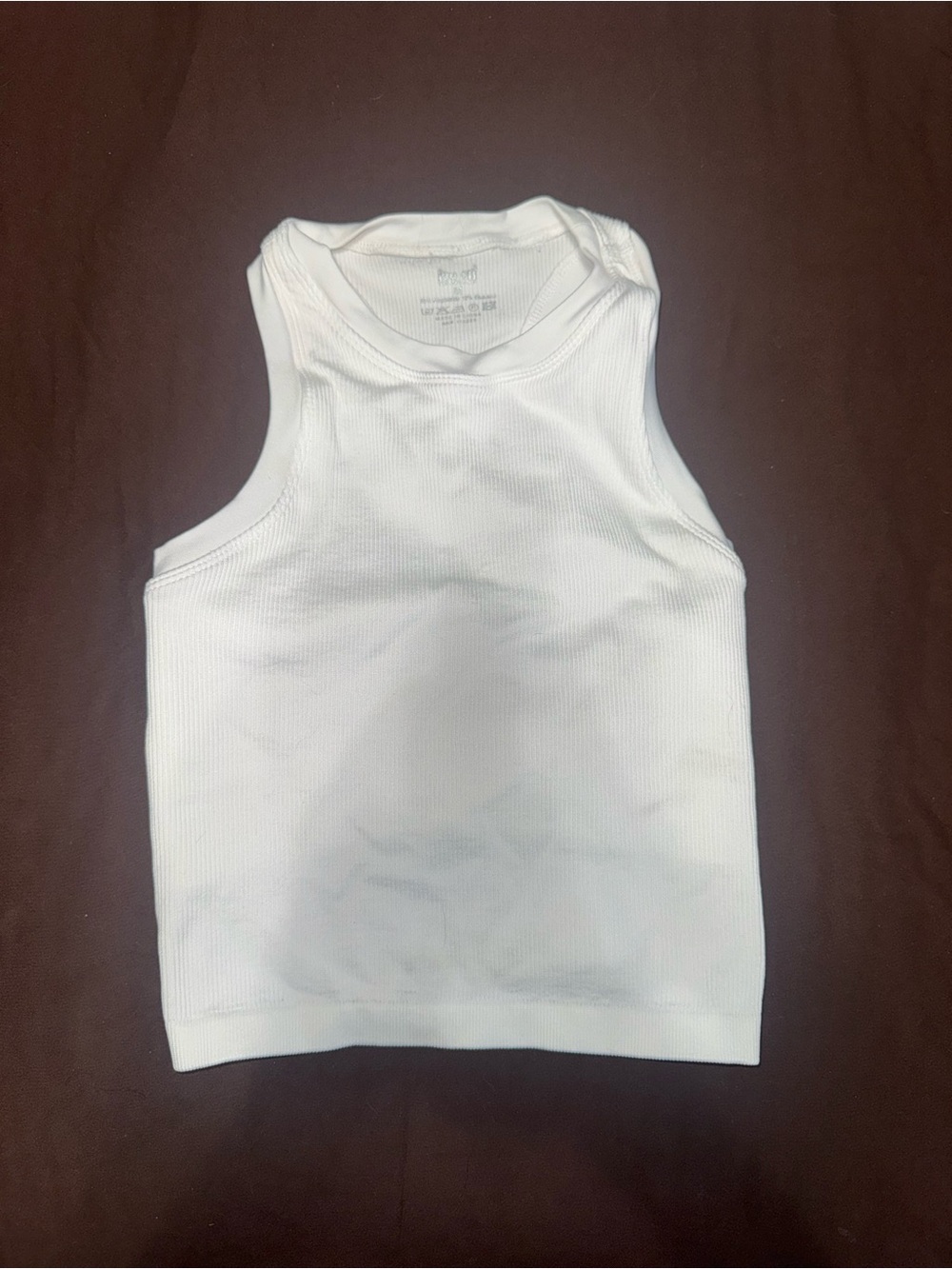 Pro fit White Ribbed Tank Top - Classic Crewneck